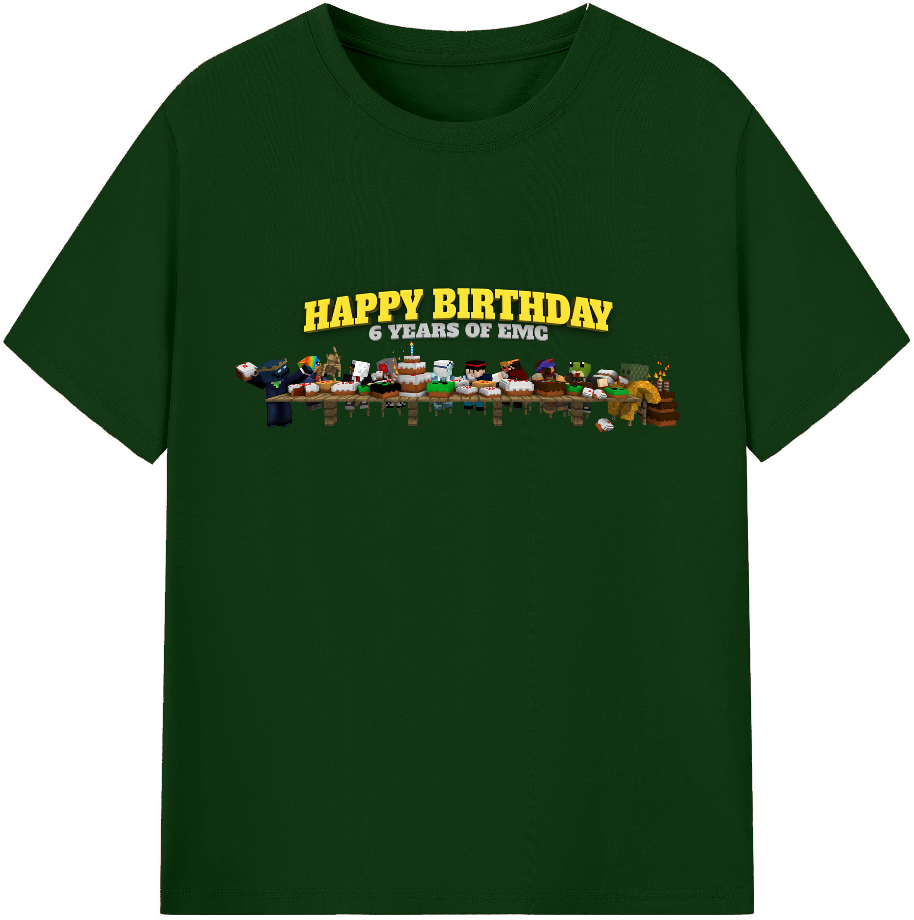 （画像用） マインクラフト ブロックの世界 Minecraft MC Block world 綿100％半袖Tシャツ（フロントプリント）